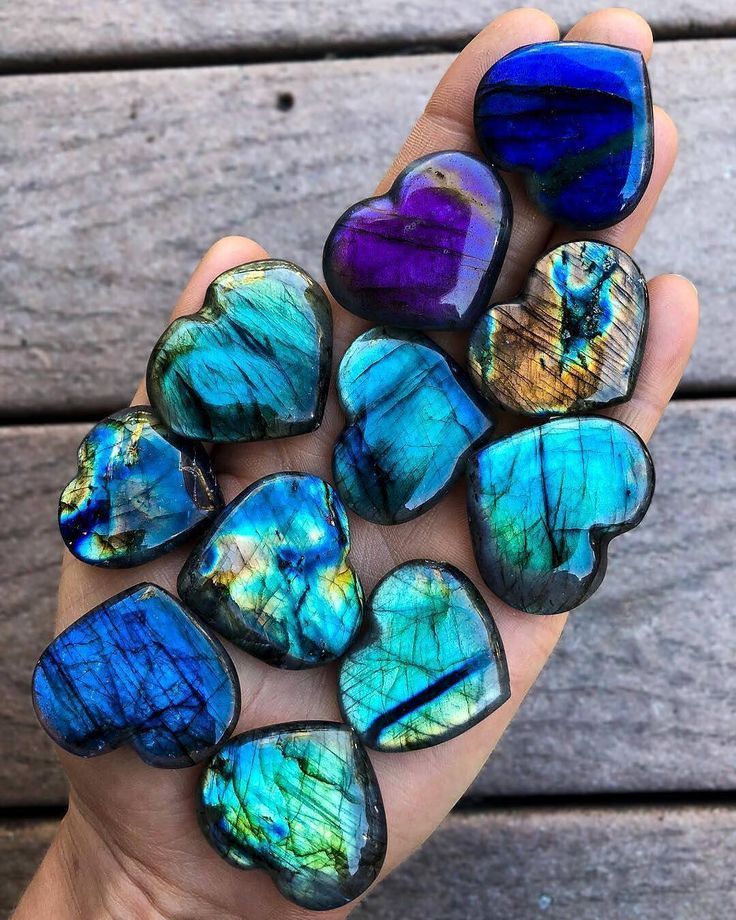 Labradorite Hearts